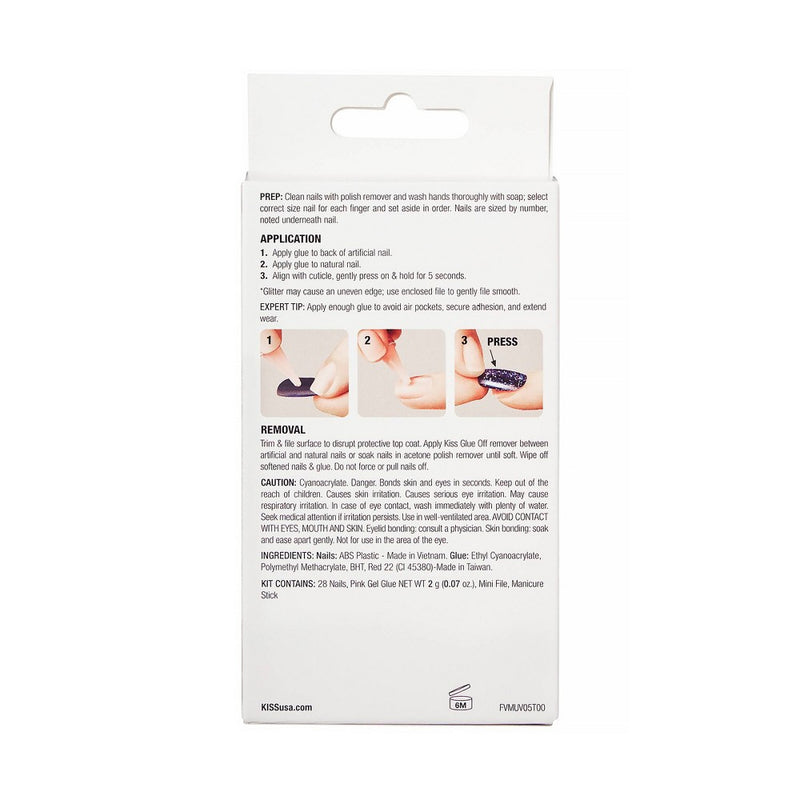 KISS Products Voguish Fantasy Medium Coffin Ready-To-Wear Fake Nails - Candies - 33ct