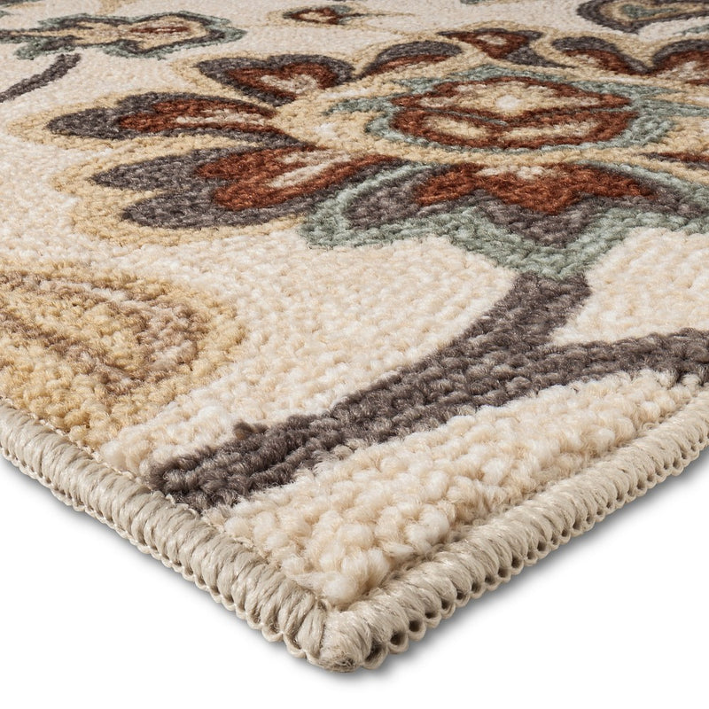 Maples 2'6"x3'10" Washable Paisley Floral Accent Rug Tan (LOCAL PICKUP ONLY)