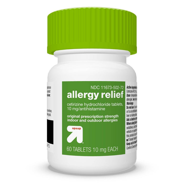 Cetirizine Hydrochloride Allergy Relief Tablets - 60ct - up & up
