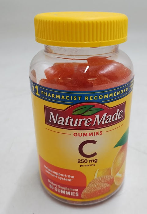 Nature Made Vitamin C 250 mg Per Serving Gummies - Tangerine - 80ct EXP 02/2027