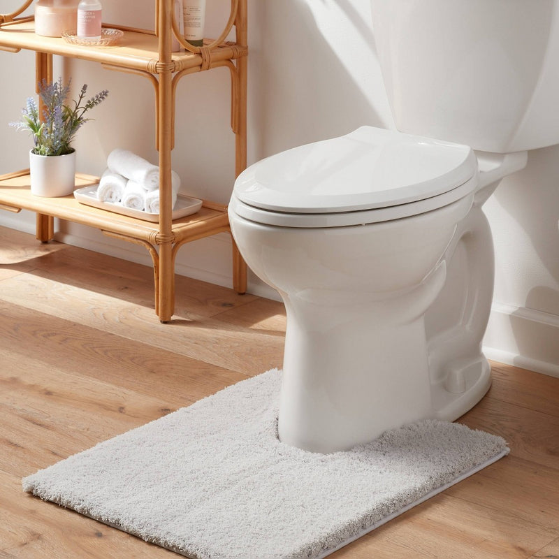 Spa Plush Contour Bath Rug Light Gray - Threshold