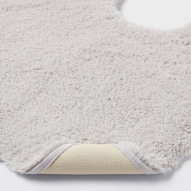 Spa Plush Contour Bath Rug Light Gray - Threshold
