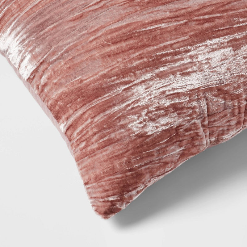 14"x20" Luxe Velvet Oblong Decorative Pillow Mauve - Threshold