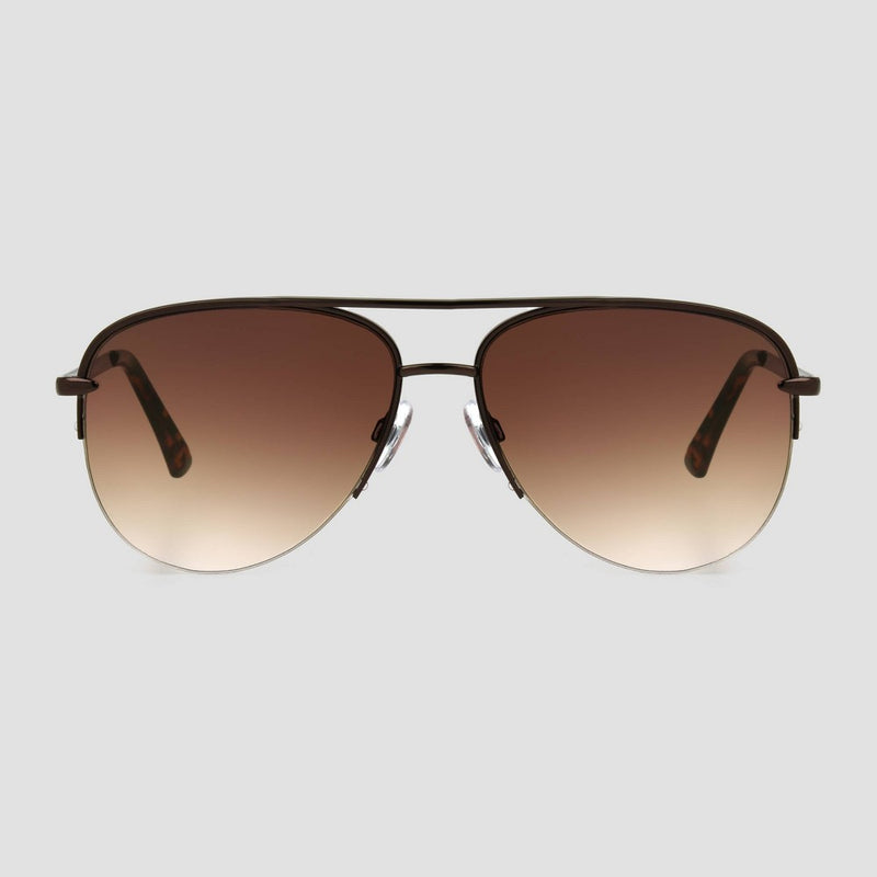 Women's Tortoise Shell Print Aviator Sunglasses - Universal Thread Light Brown