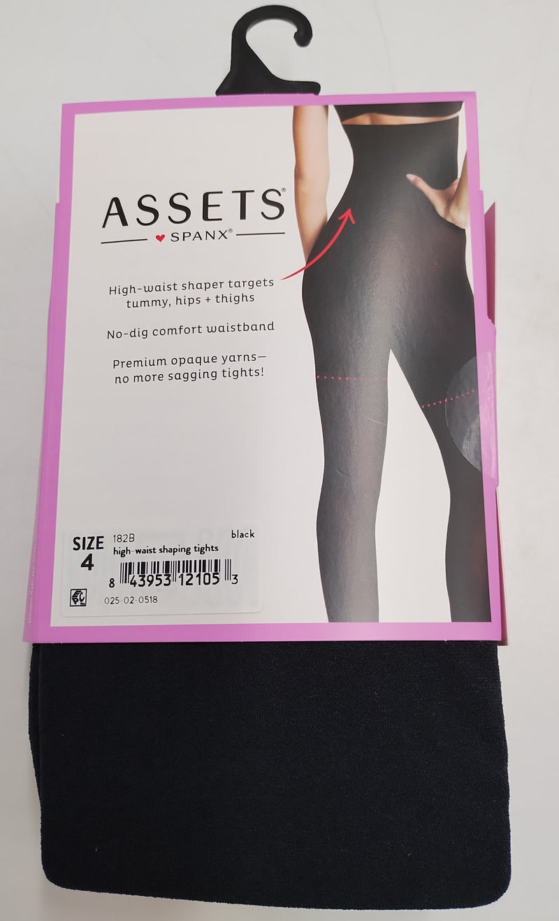 LOT OF 3!!! ASSETS by SPANX Women's High-Waist Shaping Tights Size 4 Black -182B