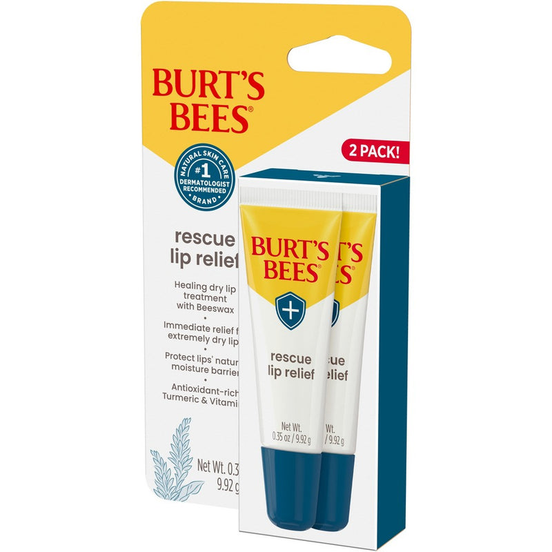 Burt's Bees Rescue Lip Relief Lip Balm - 0.35oz/2ct