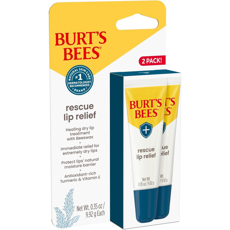 Burt's Bees Rescue Lip Relief Lip Balm - 0.35oz/2ct