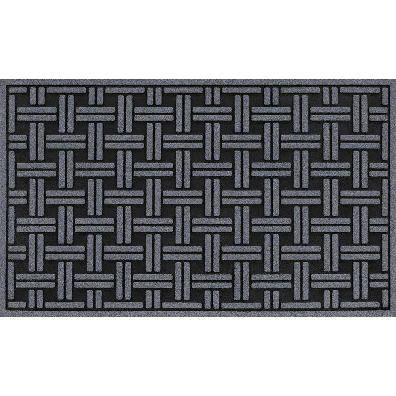 1'6"x2'6" Woven Rubber All Seasons Scraper Rug Black - Apache Mills