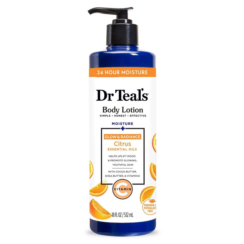 Dr Teal's Radiant Vitamin C Body Lotion Citrus, Cocoa & Shea - 18 fl oz