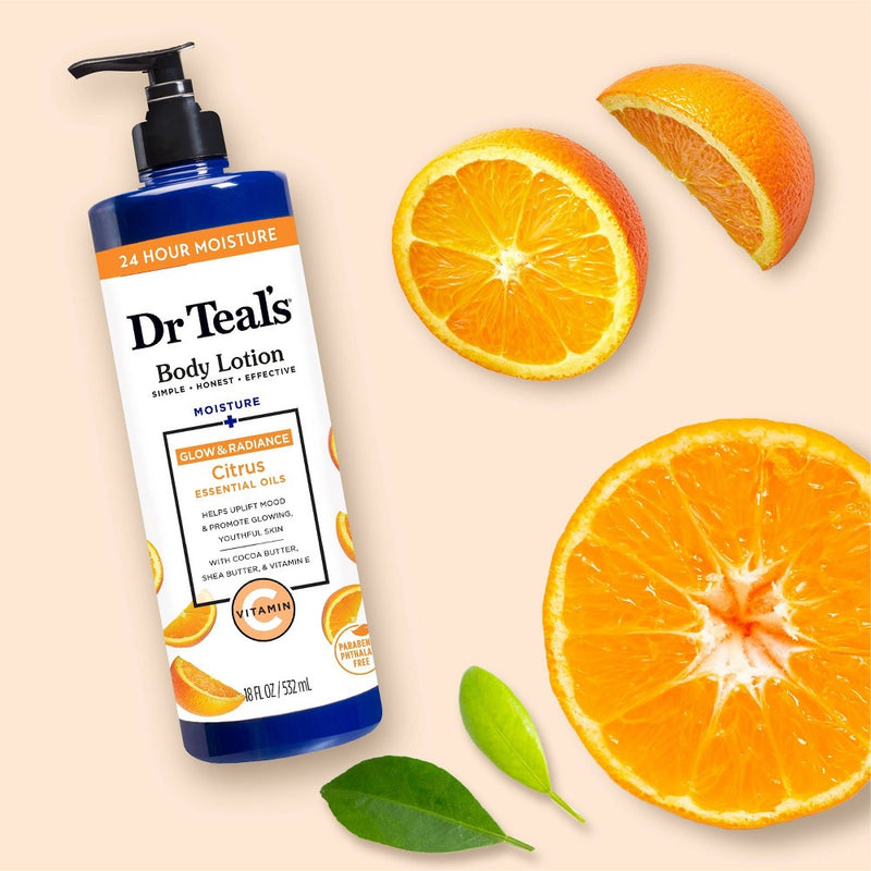 Dr Teal's Radiant Vitamin C Body Lotion Citrus, Cocoa & Shea - 18 fl oz