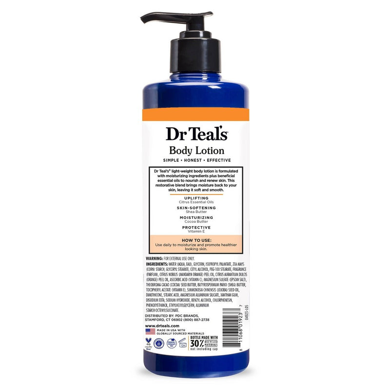 Dr Teal's Radiant Vitamin C Body Lotion Citrus, Cocoa & Shea - 18 fl oz