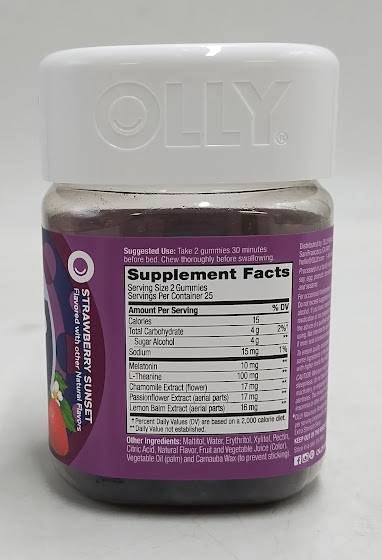 OLLY Maximum Sleep 10mg Gummies - Stawberry - 50ct EXP 03/2027