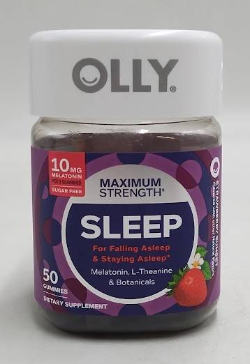 OLLY Maximum Sleep 10mg Gummies - Stawberry - 50ct EXP 03/2027