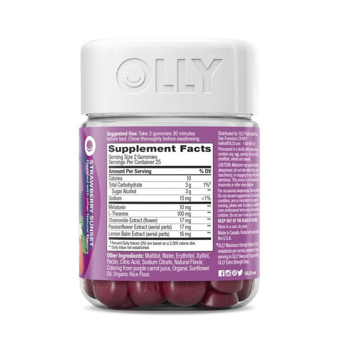 OLLY Maximum Sleep 10mg Gummies - Stawberry - 50ct