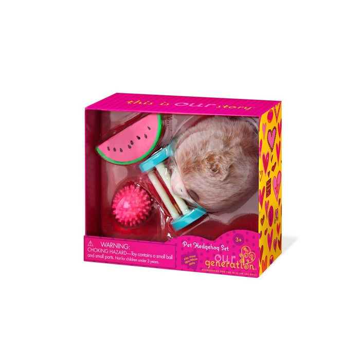 Our Generation Mini Plush Pet Hedgehog Set for 18" Dolls