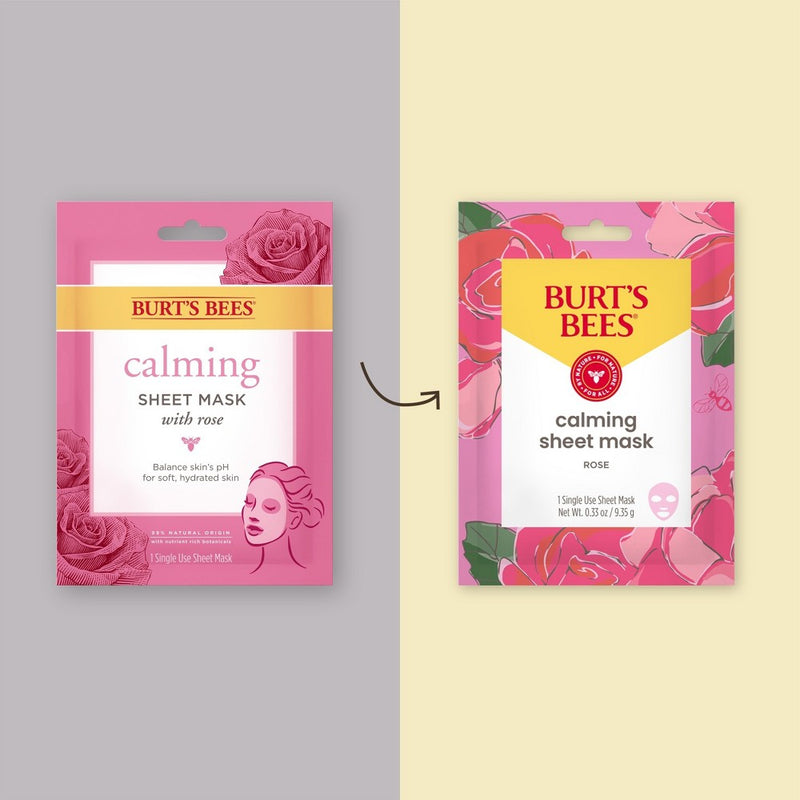 Burt's Bees Calming Rose Sheet Mask - 1pc
