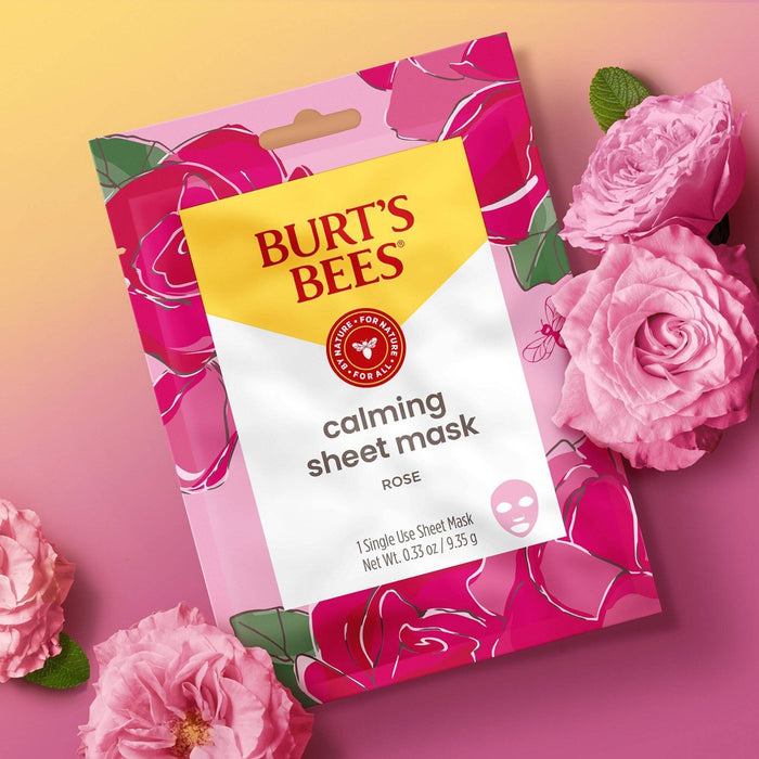 Burt's Bees Calming Rose Sheet Mask - 1pc