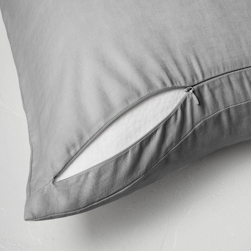 Linen Body Pillow Cover Dark Gray - Casaluna