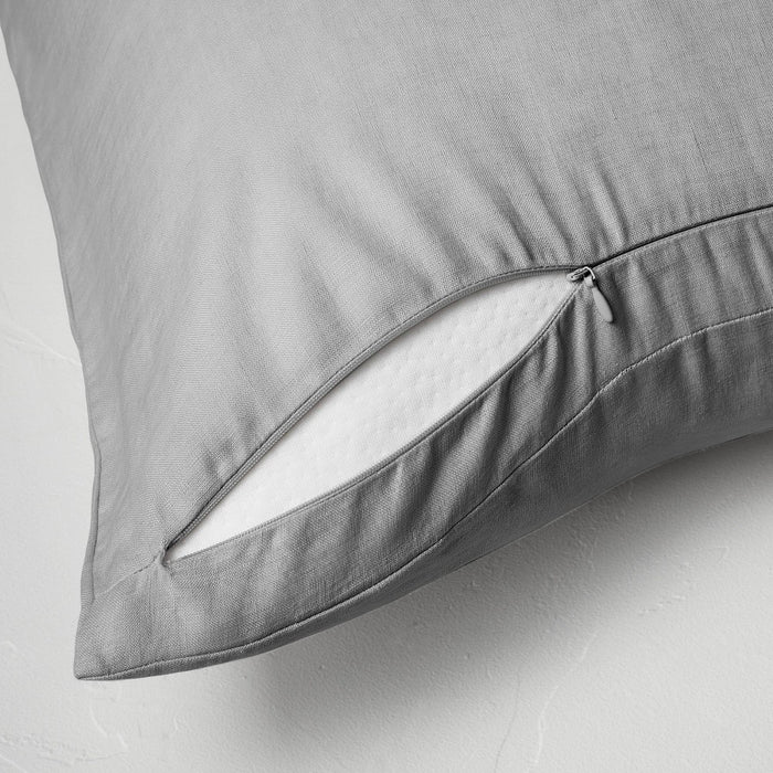Linen Body Pillow Cover Dark Gray - Casaluna
