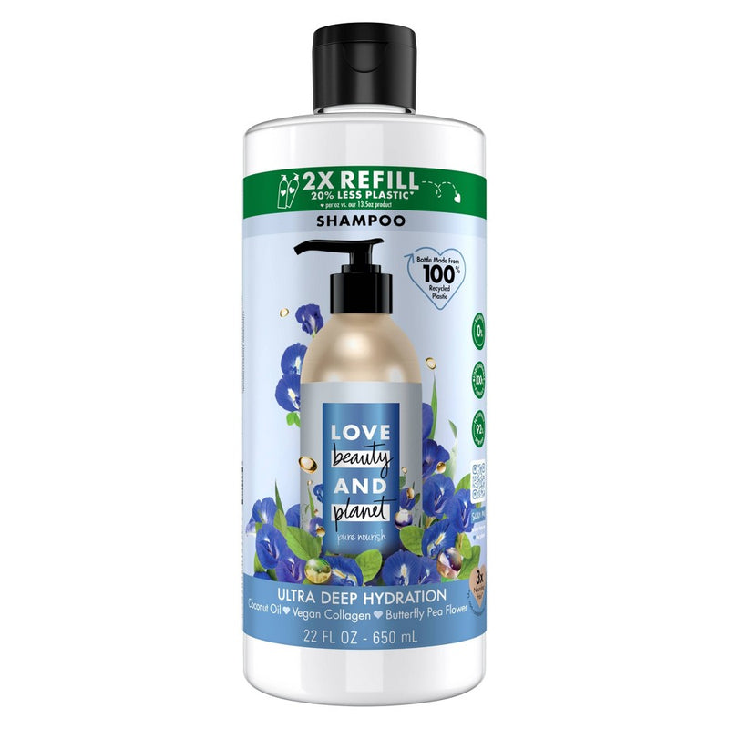 Love Beauty and Planet Pure Nourish Ultra Deep Hydration Shampoo Refill - 22 fl oz