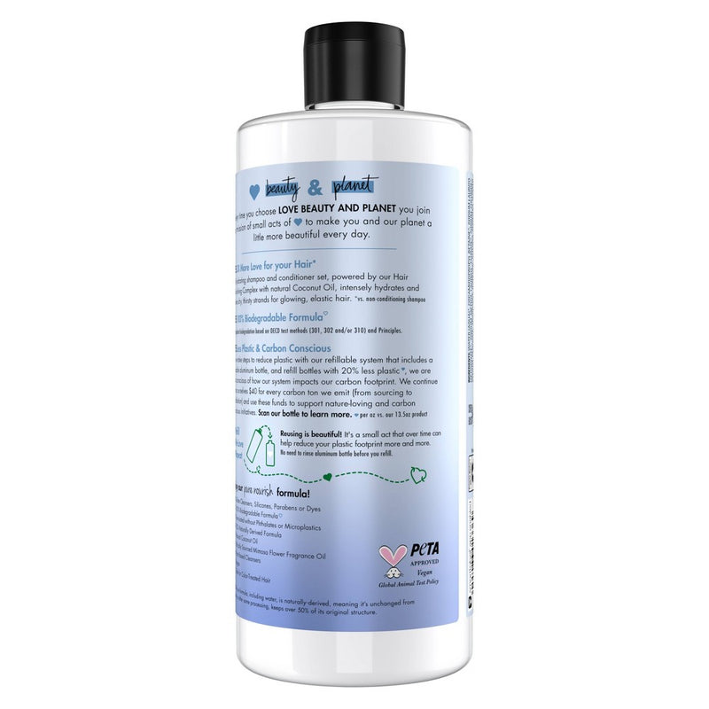 Love Beauty and Planet Pure Nourish Ultra Deep Hydration Shampoo Refill - 22 fl oz
