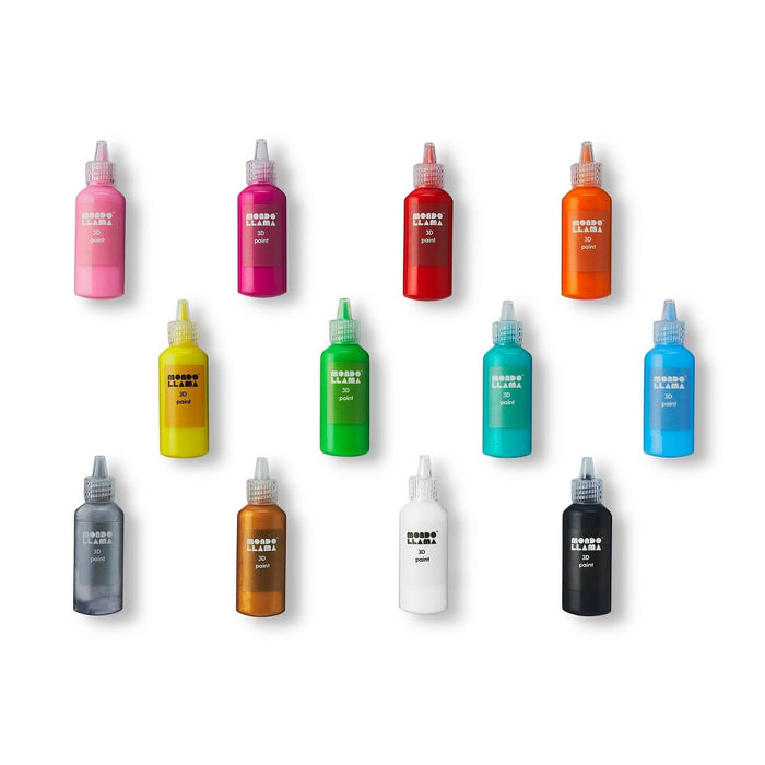 12ct 3D Multi-Surface Paints - Mondo Llama