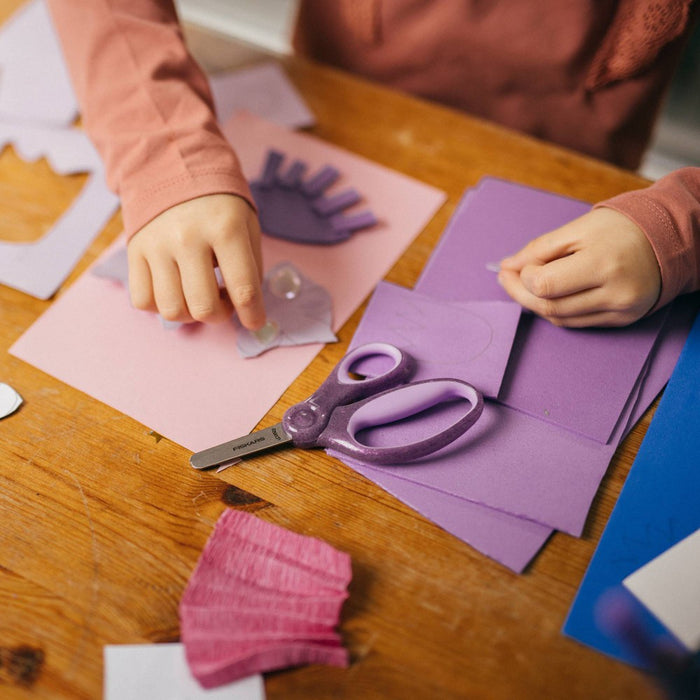 Fiskars 5" Sparkle SoftGrip Blunt Kids' Scissors Purple