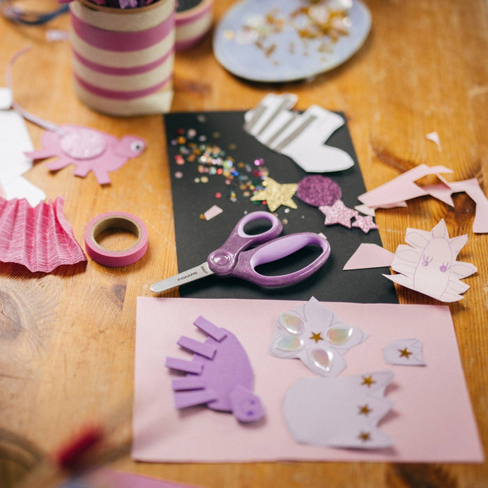 Fiskars 5" Sparkle SoftGrip Blunt Kids' Scissors Purple