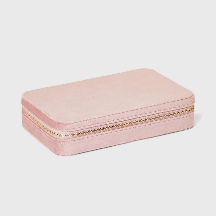 Velvet Rectangular Jewelry Organizer - A New Day Pink