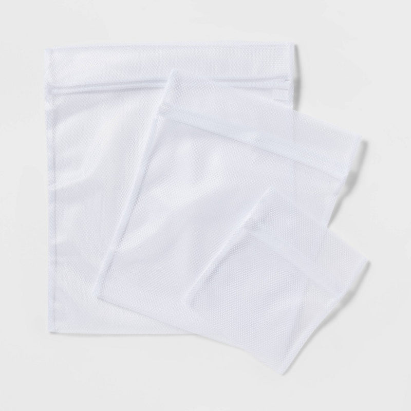 3pk Mesh Wash Bags White - Brightroom
