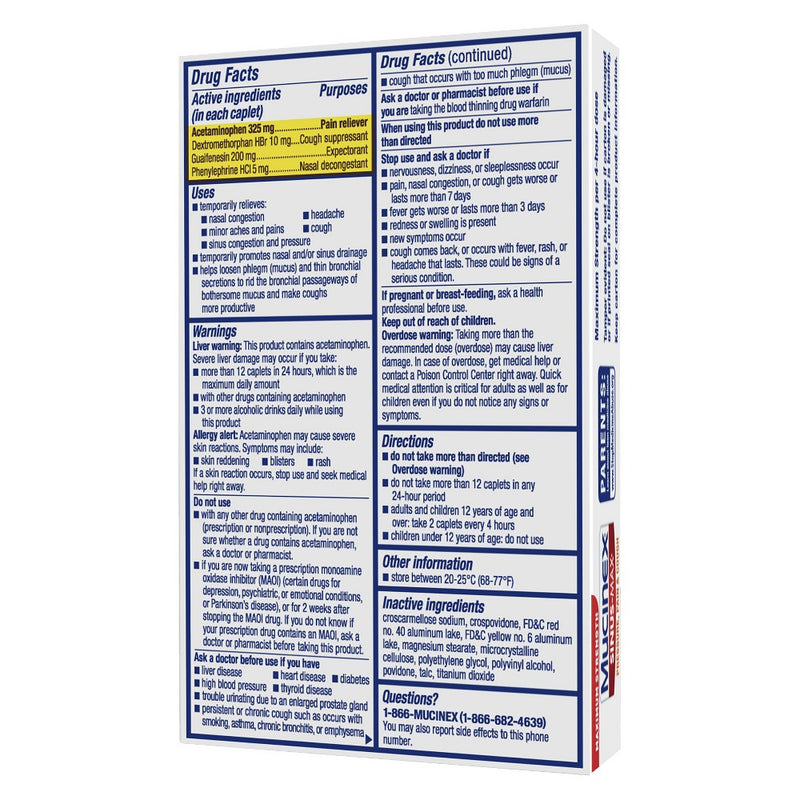 Mucinex Max Strength Sinus & Cough Medicine - Tablets - 20ct