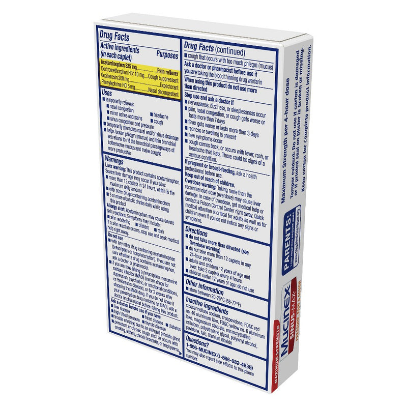 Mucinex Max Strength Sinus & Cough Medicine - Tablets - 20ct