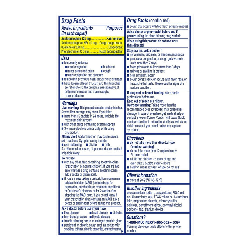 Mucinex Max Strength Sinus & Cough Medicine - Tablets - 20ct