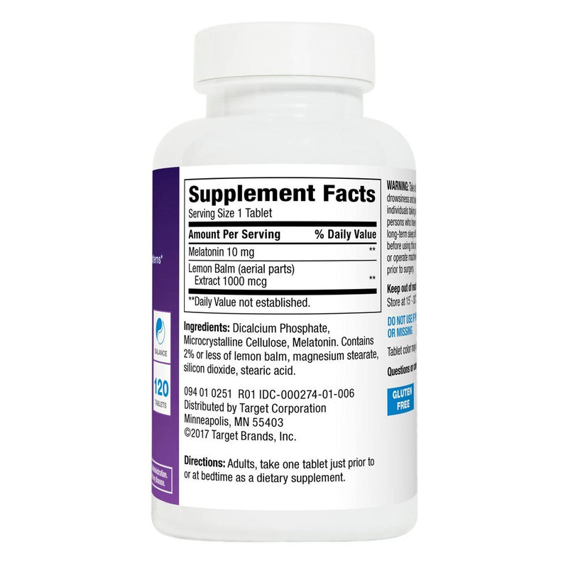 Melatonin 10mg Tablets - 120ct - up & up