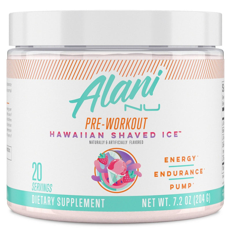 Alani Nutrition Pre-Workout Energy Supplement Powder - Hawaiian Shaved Ice - 7.2oz