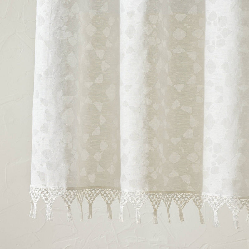 Villa Burnout White Shower Curtain - Opalhouse designed by Jungalow