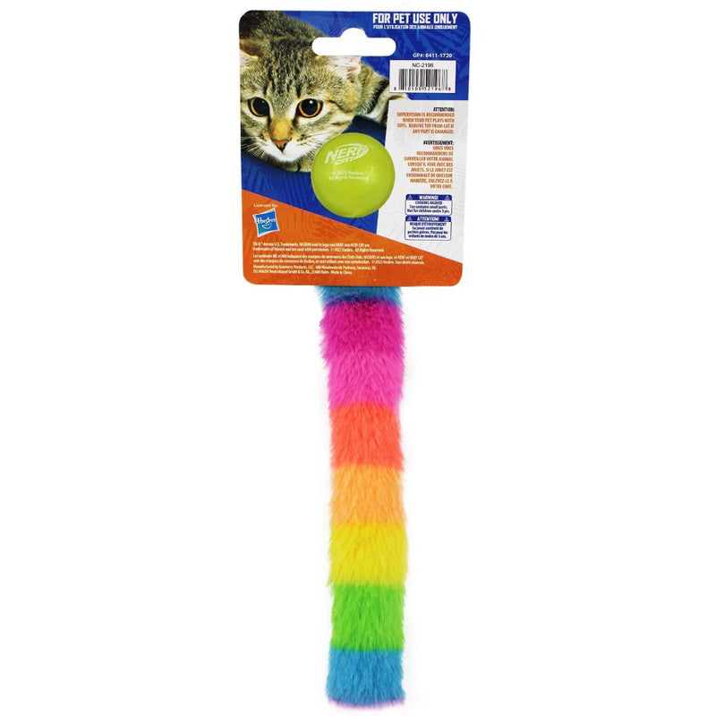 Nerf Cat 1.5" Glow Super Bounce Ball with Rainbow Tail Cat Toy