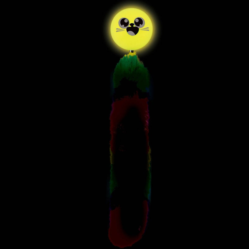 Nerf Cat 1.5" Glow Super Bounce Ball with Rainbow Tail Cat Toy
