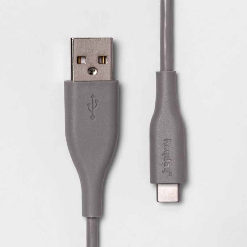 3' USB-C to USB-A Round Cable - heyday Wild Dove