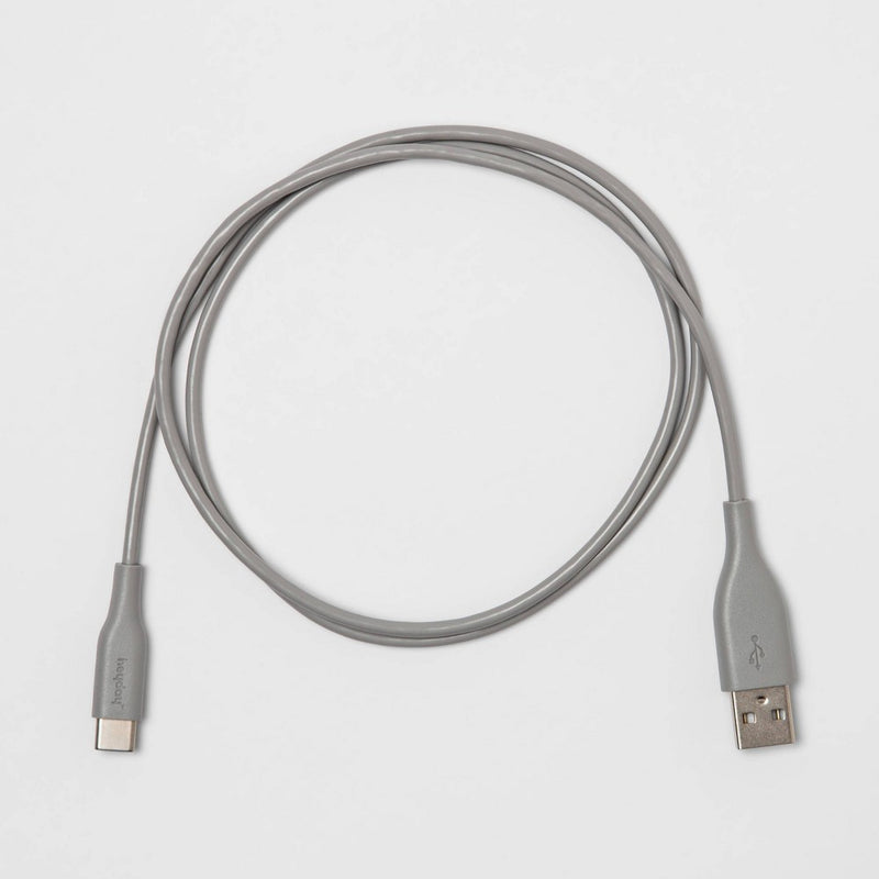 3' USB-C to USB-A Round Cable - heyday Wild Dove