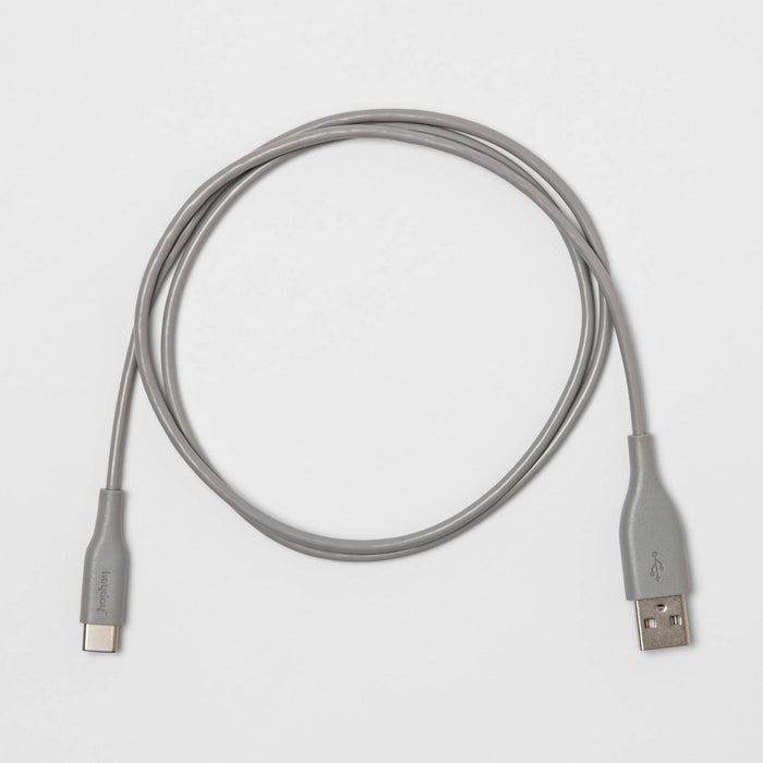 3' USB-C to USB-A Round Cable - heyday Wild Dove