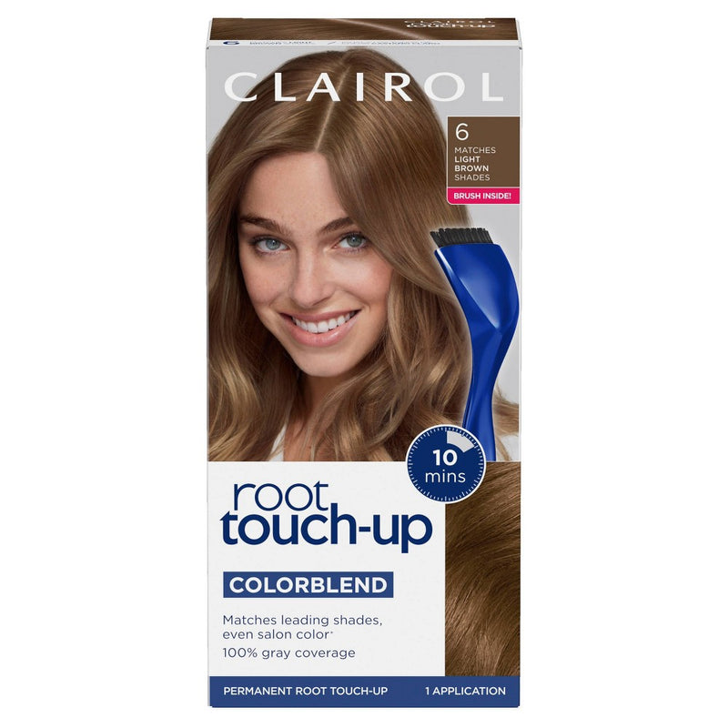 Clairol Root Touch-Up Permanent Hair Color - 6 Light Brown - 1 Kit