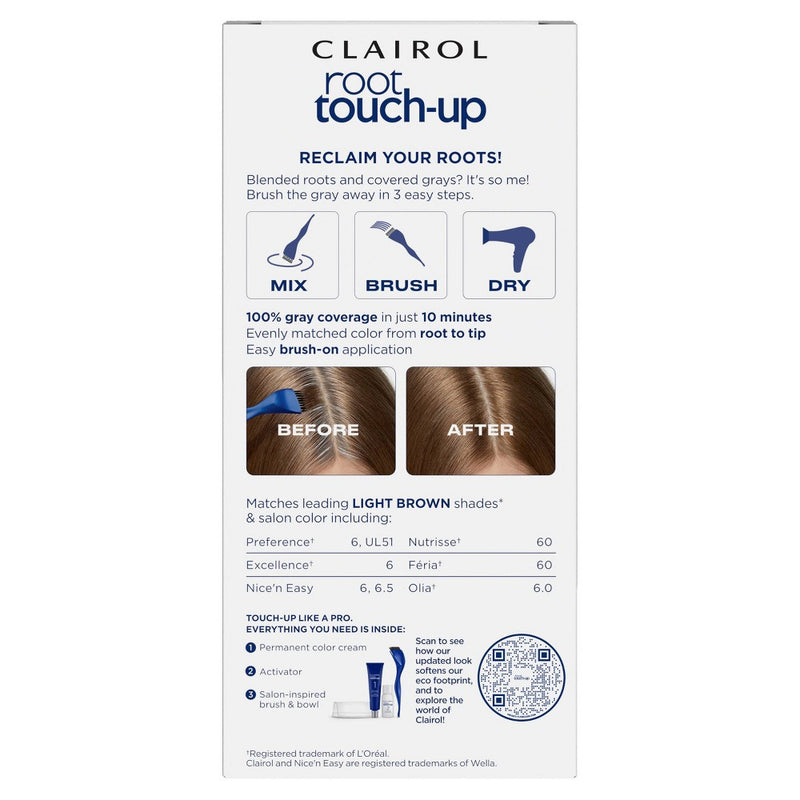 Clairol Root Touch-Up Permanent Hair Color - 6 Light Brown - 1 Kit