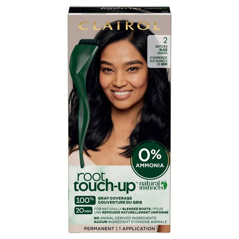 Root Touch-Up by Natural Instincts Permanent Hair Color Cream Kit - Black