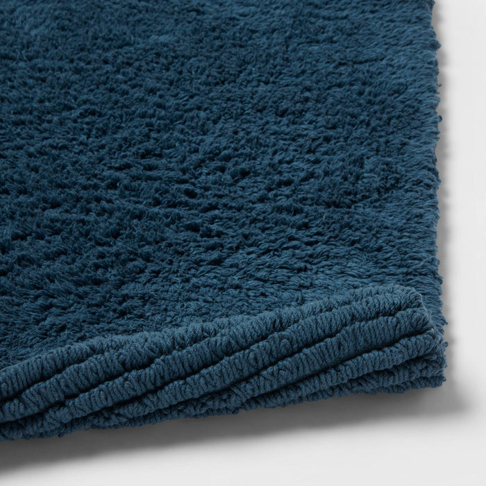 20"x34" Performance Plus Cotton Reversible Bath Rug/Runner Turquoise - Threshold
