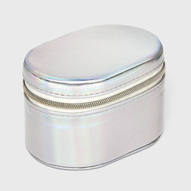 Small Pill Shaped Case Jewelry Box - A New Day Iridescent