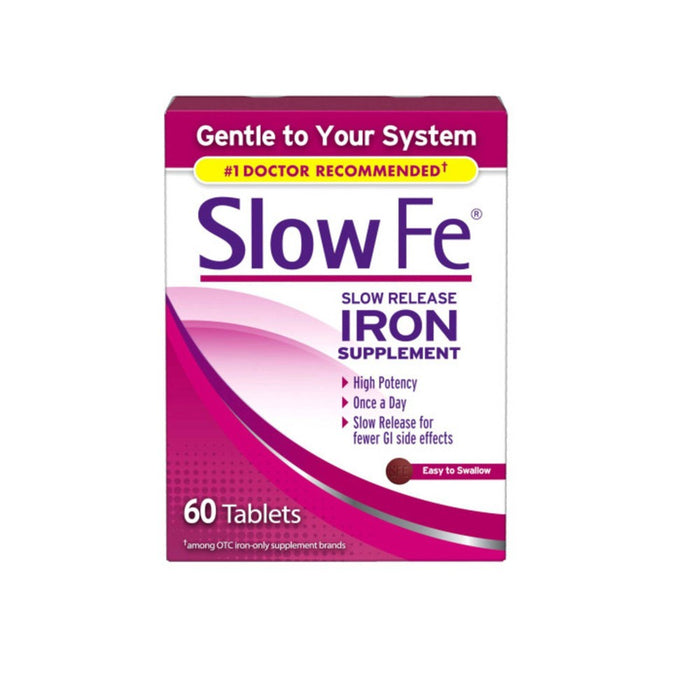 Slow Fe Slow Release Iron Supplement Tablets - 60ct