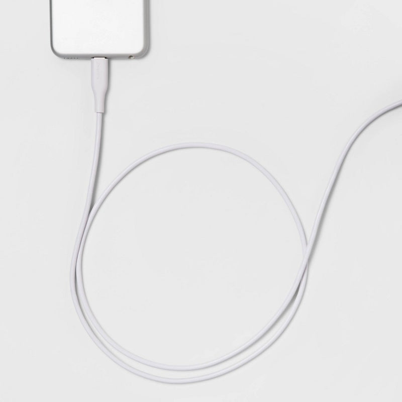 3' Lightning to USB-A Round Cable - heyday White
