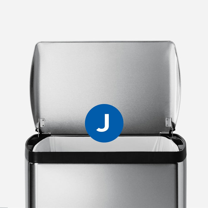 simplehuman 38L Rectangular Step Trash Can Brushed Stainless Steel (LOCAL PICKUP ONLY)