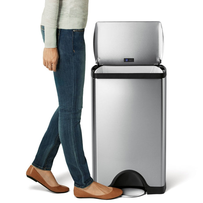 simplehuman 38L Rectangular Step Trash Can Brushed Stainless Steel (LOCAL PICKUP ONLY)